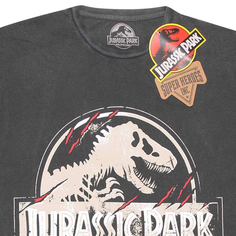 Jurassic Park - Scratched Logo T-shirt Homme - Noir
